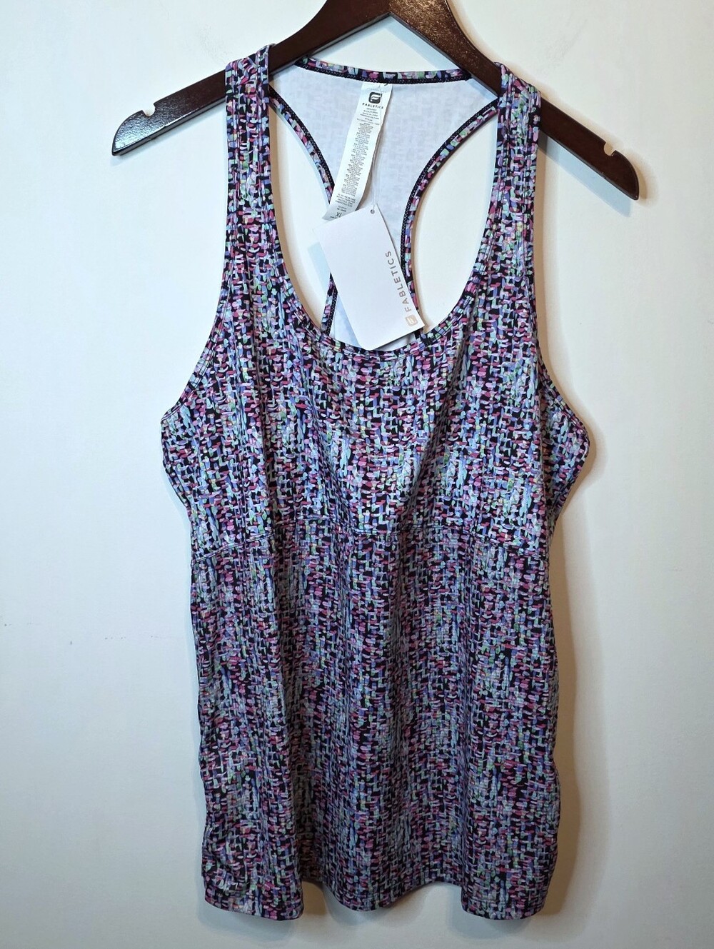 Fabletics Cashel Cinched Racerback Tank Wonderweave Print Multicolor Size XL